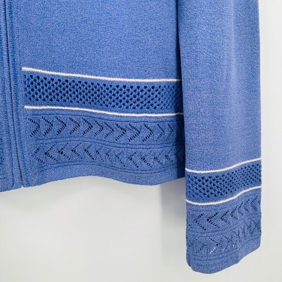 St. John Sport Size P 2 Purple Santana Knit Long Sleeve Zip Up Jacket Coat - Picture 5 of 8